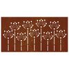vidaXL Decorazione Muro da Giardino 105x55 cm Fiore in Acciaio Corten