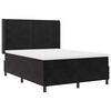 vidaXL Letto a molle con strisce LED Nero 140 x 200 cm Velluto
