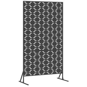 vidaXL Schermo per Privacy Nero 100 x 50 x 180 cm Acciaio