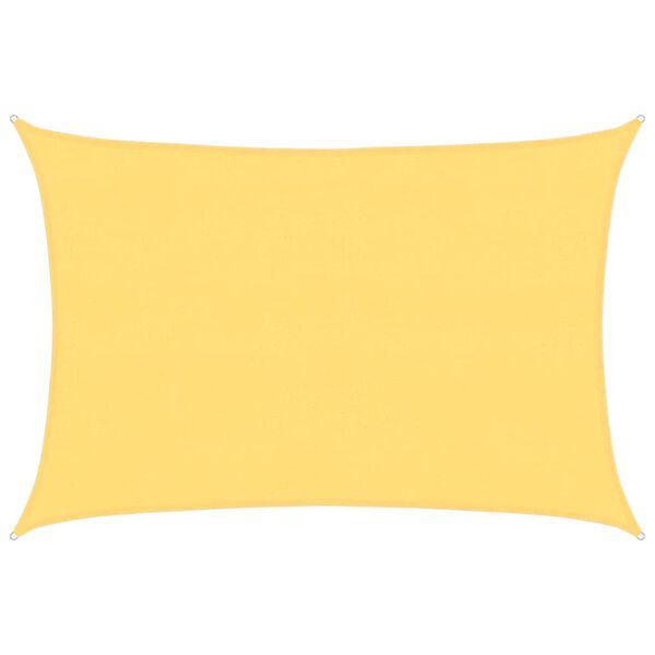 vidaXL Parasole a Vela HDPE Rettangolare 4x6 m Beige