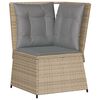 vidaXL Set Divani da Giardino 5 pz con Cuscini in Polyrattan Beige