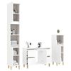 vidaXL Set Mobili da Bagno 3 pz Bianco in Legno Multistrato