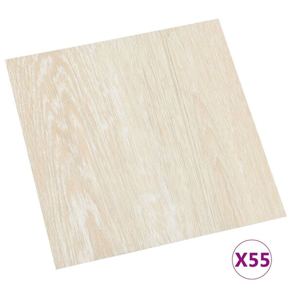 vidaXL Tavole per Pavimenti 55 pcs Beige 5,11 m&sup2; PVC