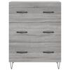 vidaXL Credenza Grigio Sonoma 69,5x34x180 cm in Legno Multistrato