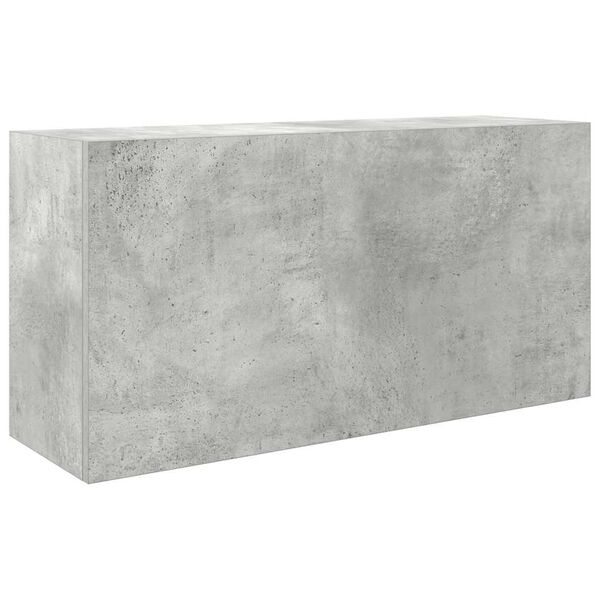 vidaXL Mobile da Bagno a Parete Grigio Cemento 80x25x40 cm Truciolato