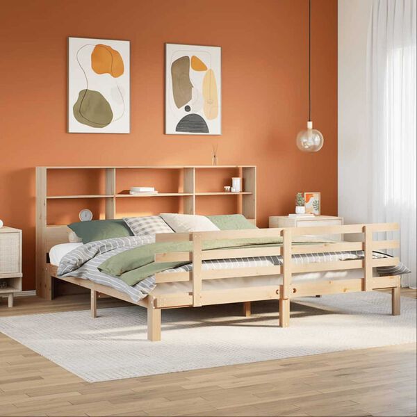 vidaXL Letto Libreria senza Materasso 180x200 cm in Legno di Pino