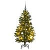 vidaXL Albero Natale Incernierato con 150 LED e Palline 150 cm