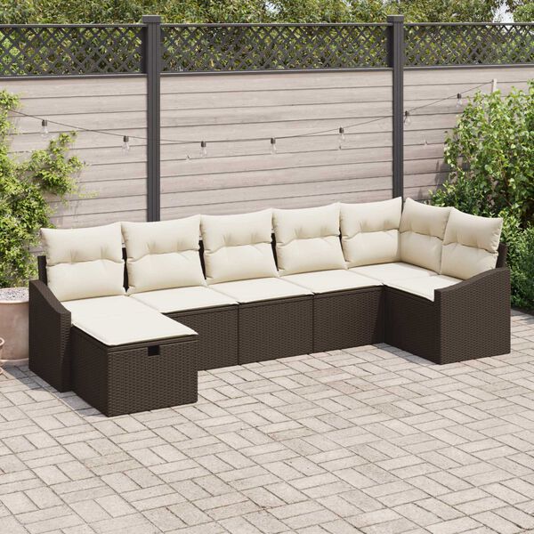 vidaXL Set di divani con cuscino 8 pcs polyrattan