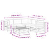 vidaXL Set Divani Giardino 6pz con Cuscini Marrone Cera Massello Pino