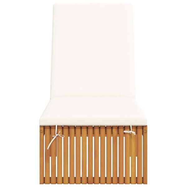 vidaXL Lettino da sole con cuscino 1-persona Marrone 200 x 55 x 94cm