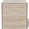 vidaXL Credenza con 4 Cassetti 60x30,5x71 cm Colore Rovere