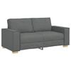 vidaXL Divano a 2 posti Grigio scuro 180x78x84 cm in tessuto
