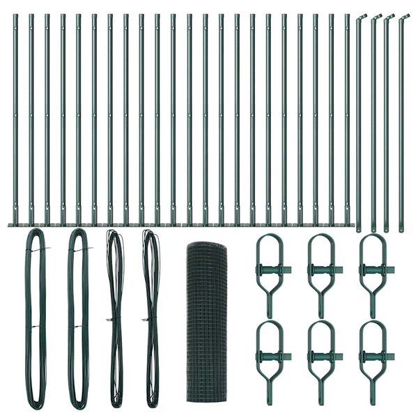 vidaXL Palo della recinzione Verde 50 x 0,8 m (rete 25 x 25 mm)