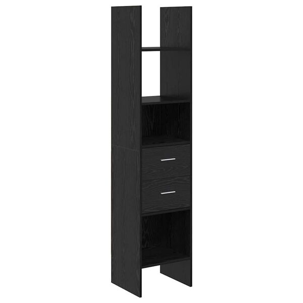 vidaXL Armadio per Libri Rovere nero 40 x 35 x 180 cm