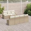 vidaXL Set Divano da Giardino con cuscino 8 pcs Beige polyrattan