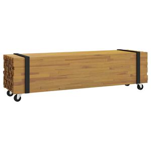 vidaXL Supporto TV Marrone 110 x 30 x 30 cm Legno di teak solido