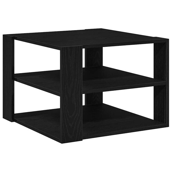 vidaXL Tavolino da salotto Rovere Nero 59.5 x 59.5 x 40 cm