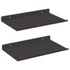 vidaXL Mensola sospesa 2 pcs Nero 30 x 17,5 x 2,5 cm Acciaio