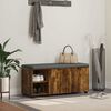 vidaXL Panca per ingresso Quercia Affumicata 100 x 38 x 46 cm