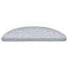 vidaXL Tappetini per scale 30 pz 56x17x3 cm Grigio chiaro Semicircolari
