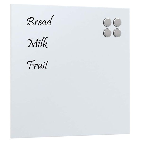 vidaXL Lavagna Magnetica a Parete Bianca 40x40 cm Vetro Temperato