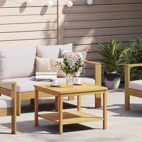 vidaXL Tavolo laterale Olio Naturale 60 x 60 x 45 cm