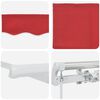 vidaXL Tenda Retrattile Rosso 500 × 350 cm Poliestere e Alluminio