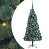 vidaXL Albero di Natale artificiale preilluminato con set di palline