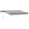 vidaXL Cornice per Tenda Manuale con LED Grigio chiaro 3 x 2,5 m