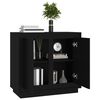 vidaXL Credenza Nera 80x34x75 cm in Legno Multistrato