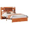 vidaXL Libreria Struttura Letto con cassetto Marrone Cera 200 x 150 cm