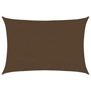vidaXL Vela Parasole 160 g/m&sup2; Marrone 5x6 m in HDPE