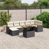 vidaXL Set Divani da Giardino con Cuscini 8 pz Nero in Polyrattan