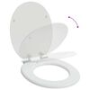 vidaXL Sedile del WC 2 pcs Bianco 44 x 38 cm Pannello MDF