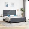 vidaXL Letto a molle con testiera Grigio scuro 180 x 200 cm Velluto