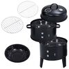 vidaXL Griglia Barbecue a Carbone 3-in-1 40x80 cm