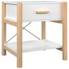 vidaXL Tavolini da Letto 2pz Bianchi 42x38x45 cm in Legno Multistrato