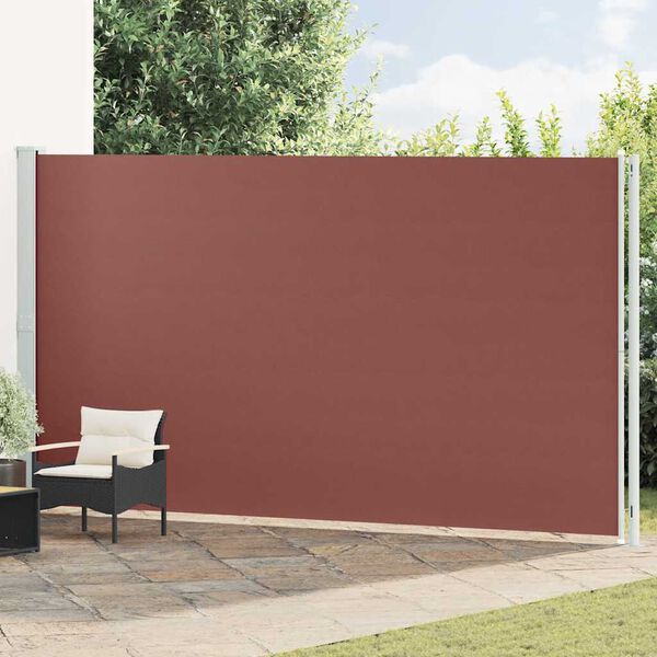 vidaXL Tenda Laterale Retrattile per Patio 220x600 cm Marrone