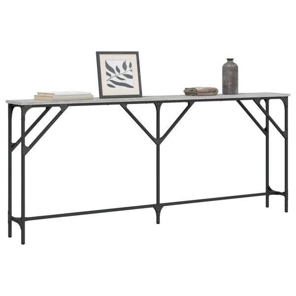 vidaXL Tavolo Consolle Grigio Sonoma 180x23x75 cm in Legno Multistrato