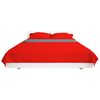 vidaXL Copriletto Double-Face Trapuntato Rosso e Grigio 170x210 cm