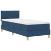 vidaXL Letto a molle con materasso Blu 80 x 200 cm Tessuto