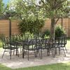 vidaXL Set da Pranzo per Giardino 9 pcs Nero polyrattan