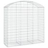 vidaXL Cesto Gabbione ad Arco 150x50x140/160 cm Ferro Zincato