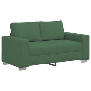 vidaXL Divano Divanetto Verde Scuro 160x77x82cm Tessuto di Velluto a Coste