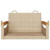 vidaXL Panchina a Dondolo Beige 63x62x40 cm in Polyrattan