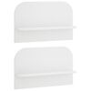 vidaXL Scaffale da parete 2 pz Bianco 60 x 13.5 x 37.5 cm