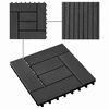 vidaXL Piastrella per Decking 11 pcs Nero 30 x 30 cm WPC