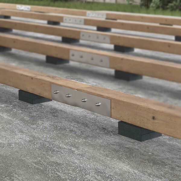 vidaXL Pad per patio in granuli di gomma Nero 9 x 9 x 2 cm Gomma