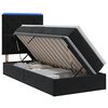 vidaXL Letto con contenitore LED e materasso Nero 100 x 200 cm Velluto