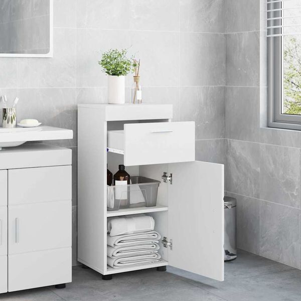 vidaXL Set di Armadi da Bagno TULUM Bianco 37 x 31,5 x 82 cm